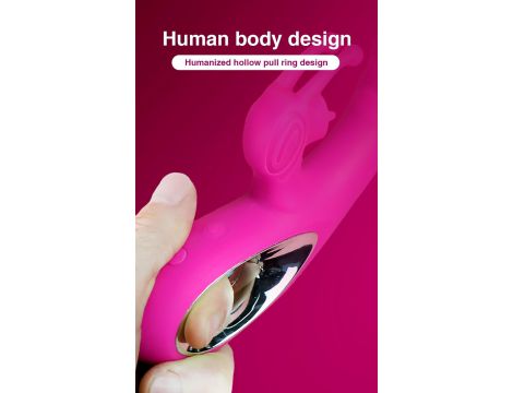 Wibrator króliczek silikonowy Vicky 36 funkcji USB różowy - 10