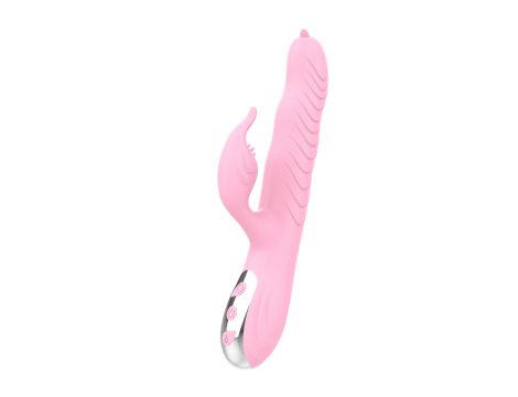 Wibrator Arlene Lyla silikonowy z ruchem USB 23 cm różowy