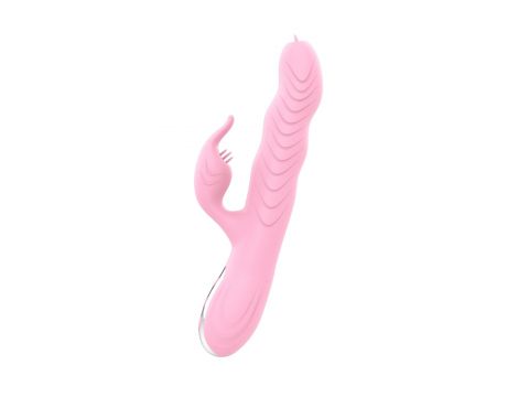 Wibrator Arlene Lyla silikonowy z ruchem USB 23 cm różowy - 2