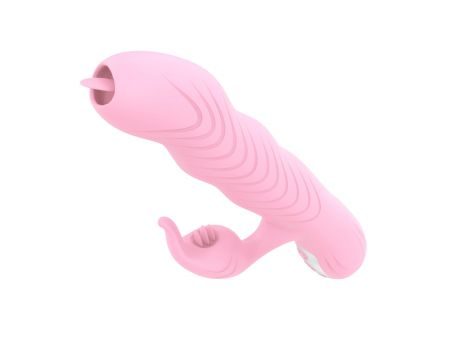 Wibrator Arlene Lyla silikonowy z ruchem USB 23 cm różowy - 3