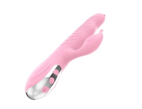 Wibrator Arlene Lyla silikonowy z ruchem USB 23 cm różowy - 4