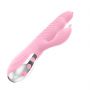 Wibrator Arlene Lyla silikonowy z ruchem USB 23 cm różowy - 5