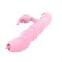 Wibrator Arlene Lyla silikonowy z ruchem USB 23 cm różowy - 6