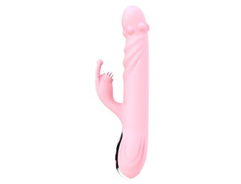 Wibrator z ruchem posuwistym Lyla różowy USB 22 cm - 5
