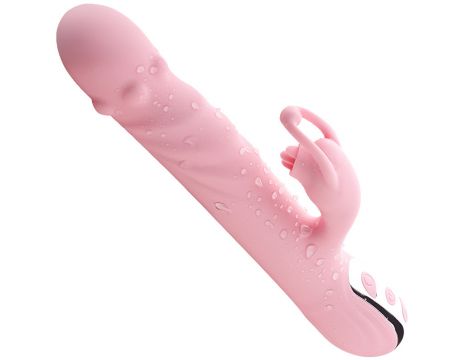 Wibrator z ruchem posuwistym Lyla różowy USB 22 cm - 2