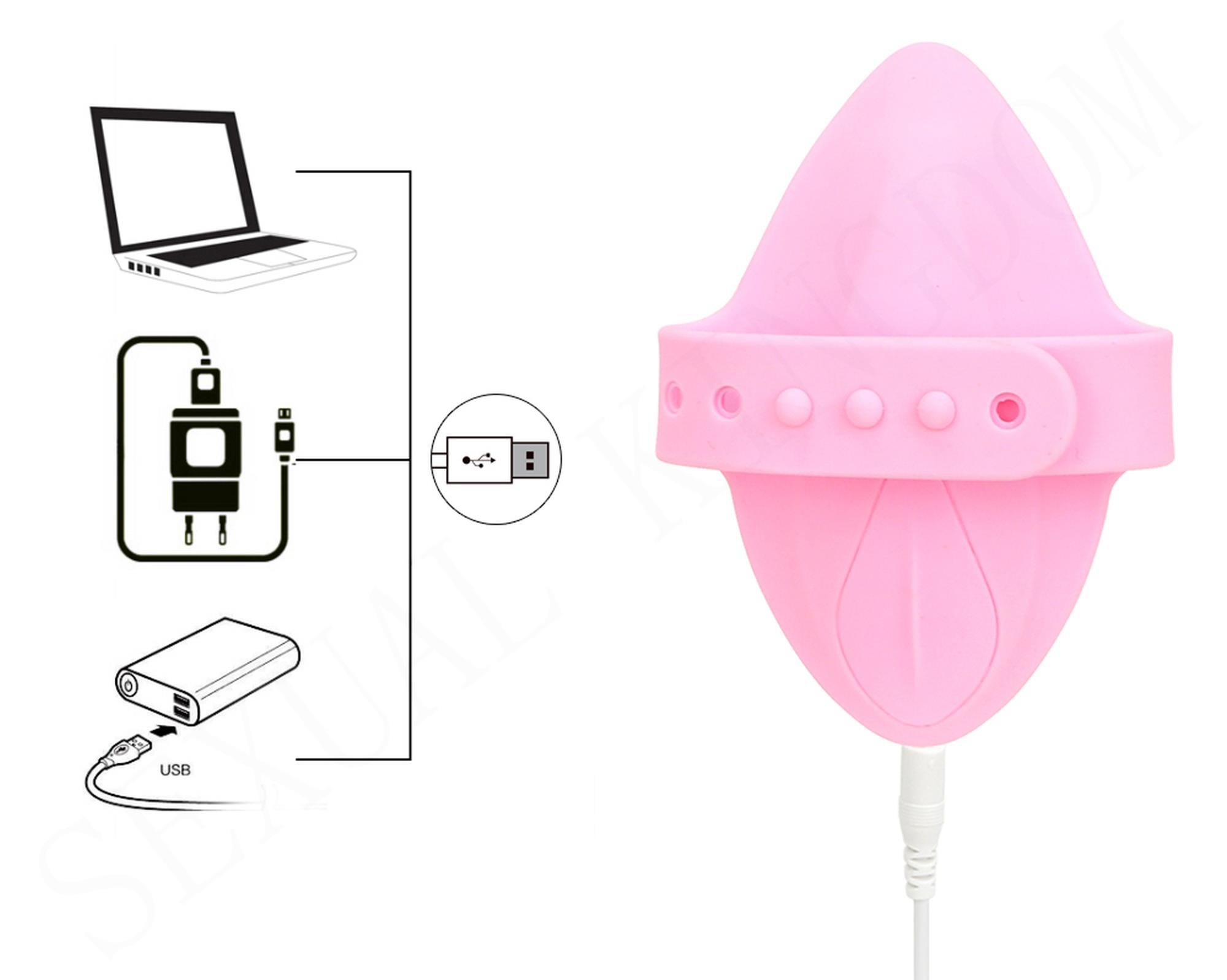 wibrator masażer do majtek zapinany z pilotem