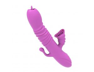 Wibrator stymulator łechtaczki z ząbkami i analny Lyla fioletowy USB