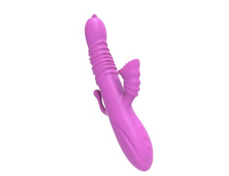 Wibrator stymulator łechtaczki z ząbkami i analny Lyla fioletowy USB - 3