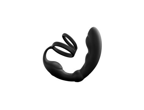 Silikonowy masażer prostaty z podwójnym pierścieniem Dorcel 18 cm
