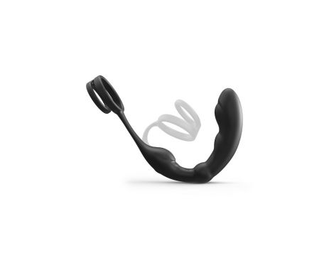 Silikonowy masażer prostaty z podwójnym pierścieniem Dorcel 18 cm - 4