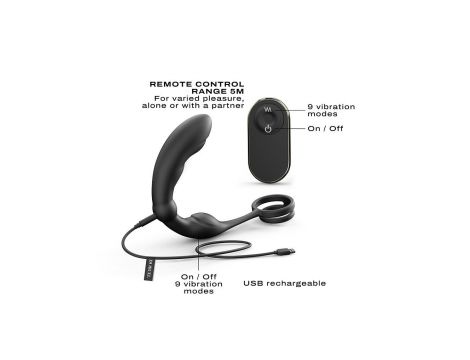 Silikonowy masażer prostaty z podwójnym pierścieniem Dorcel 18 cm - 7