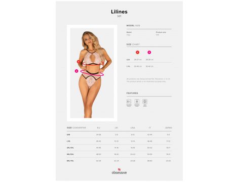 Komplet bielizny Lilines Obsessive koronkowy L/XL - 7