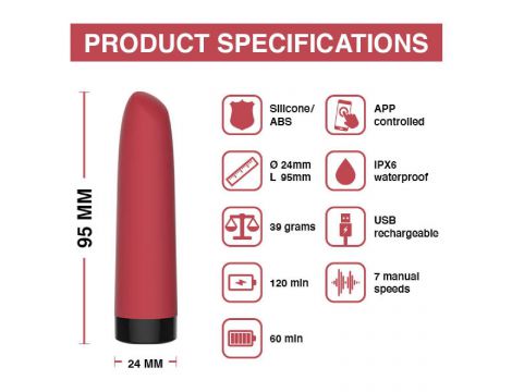 Mini wibrator Awaken sterowany aplikacją Magic Motion silikonowy USB - 6