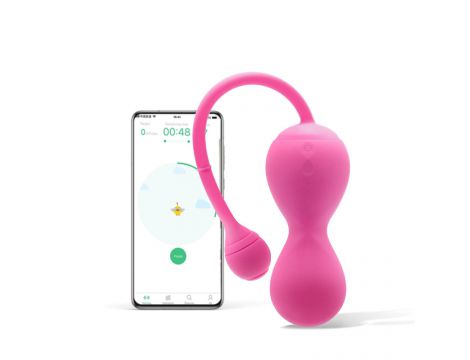 Kulki keglowe Magic Motion Kegel Master różowe z aplikacją