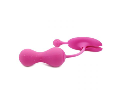Kulki keglowe Magic Motion Kegel Master różowe z aplikacją - 2