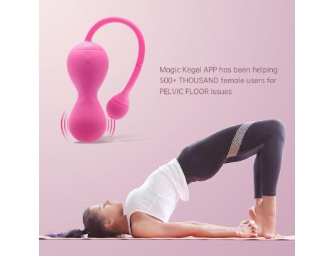 Kulki keglowe Magic Motion Kegel Master różowe z aplikacją - 3