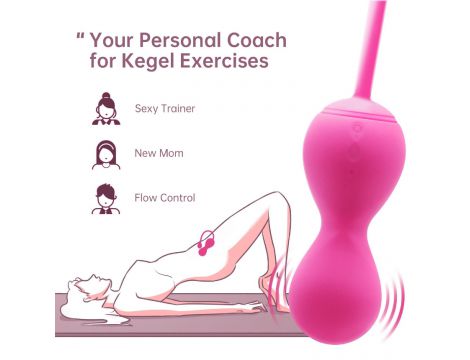 Kulki keglowe Magic Motion Kegel Master różowe z aplikacją - 5