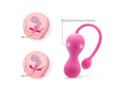 Kulki keglowe Magic Motion Kegel Master różowe z aplikacją - 9