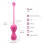 Kulki keglowe Magic Motion Kegel Master różowe z aplikacją - 5