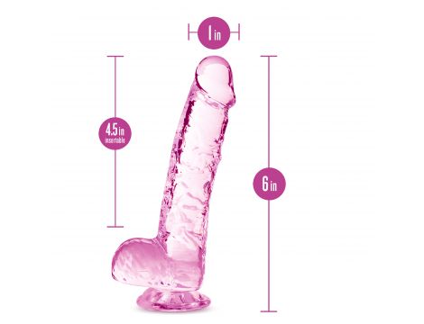 Realistyczne dildo Naturally Yours 15 cm różowe Blush - 11