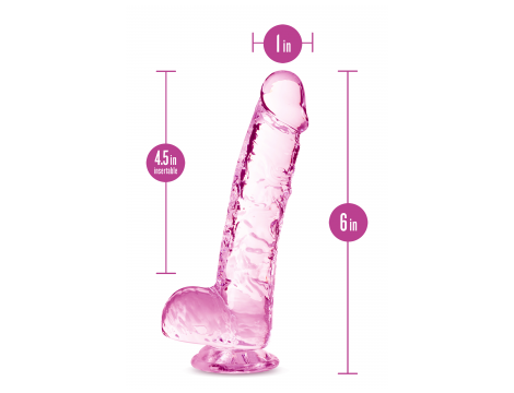 Realistyczne dildo Naturally Yours 15 cm różowe Blush - 12