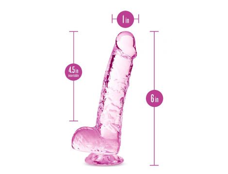 Realistyczne dildo Naturally Yours 15 cm różowe Blush - 7