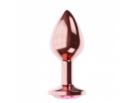 Korek analny Diamond Shine L Lola Games metalowy różowe złoto - 2