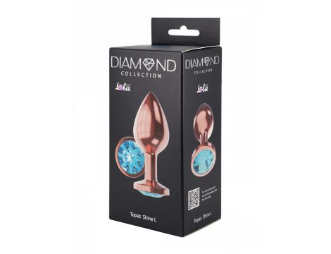 Korek analny Diamond Shine L Lola Games różowe złoto 8,3 cm - 4