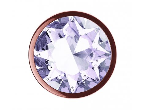 Korek analny metalowy Diamond Shine L różowe złoto 8,3 cm - 3