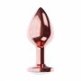 Korek analny metalowy Diamond Shine L różowe złoto 8,3 cm - 3