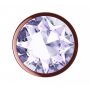Korek analny metalowy Diamond Shine L różowe złoto 8,3 cm - 4