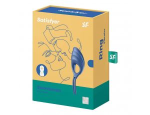 Pierścień wibrujący Satisfyer Swordsman niebieski USB