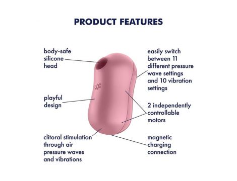 Stymulator łechtaczki falą powietrzną Satisfyer Cotton Candy fioletowy USB - 8
