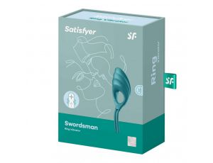 Pierścień wibrujący Satisfyer Swordsman zielony kamuflaż USB