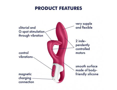 Wibrator punktu G Satisfyer Embrace Me silikonowy czerwony 20,5 cm - 7