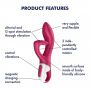 Wibrator punktu G Satisfyer Embrace Me silikonowy czerwony 20,5 cm - 8