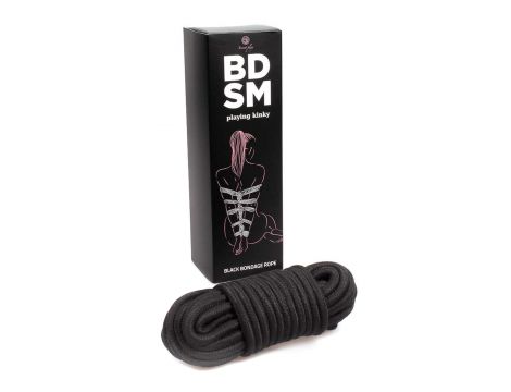 Miękka czarna lina bondage Secret Play 10m - 2