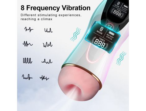 Masturbator wibrujący B Series Fox 8 trybów interaktywny USB - 5