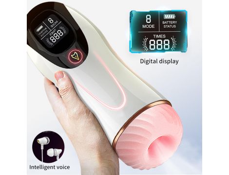 Masturbator wibrujący B Series Fox 8 trybów interaktywny USB - 6