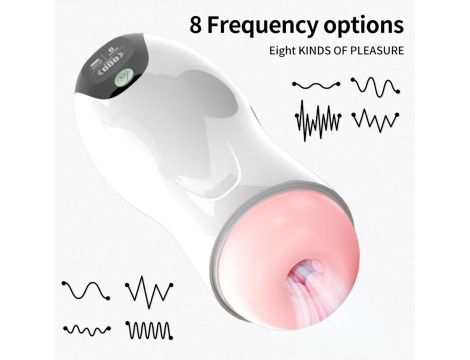 Masturbator wibrujący B Series Fox 8 trybów interaktywny USB - 13