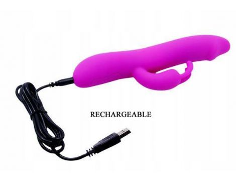 Wibrator króliczek Pretty Love Natural Motion posuwisty 20 cm USB - 9
