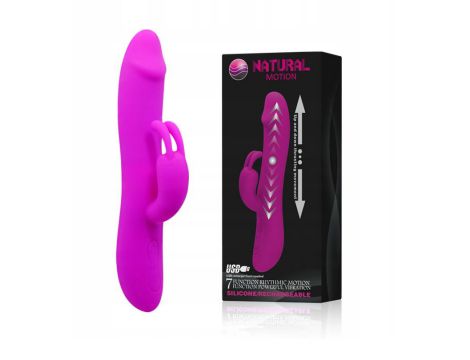 Wibrator króliczek Pretty Love Natural Motion posuwisty 20 cm USB - 2