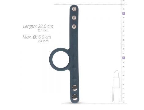 Pierścień erekcyjny na penisa i jądra Boners silikonowy regulowany L 22 cm - 13