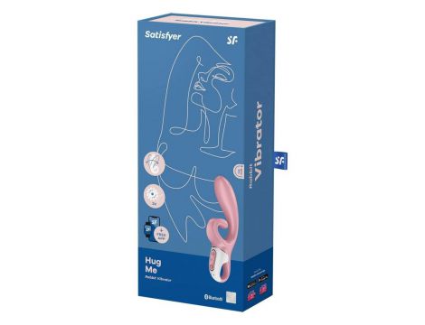 Wibrator punktu G Satisfyer Hug Me różowy silikonowy z aplikacją USB