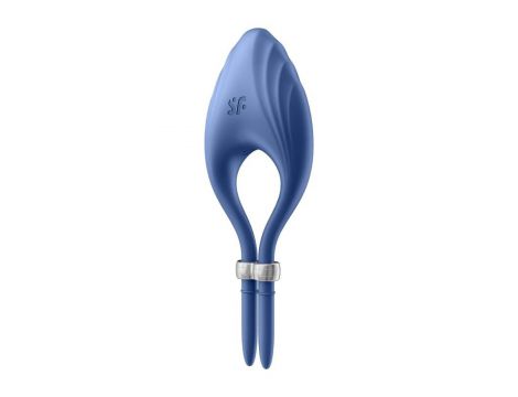 Pierścień erekcyjny regulowany wibrujący Satisfyer Duelist niebieski USB - 2
