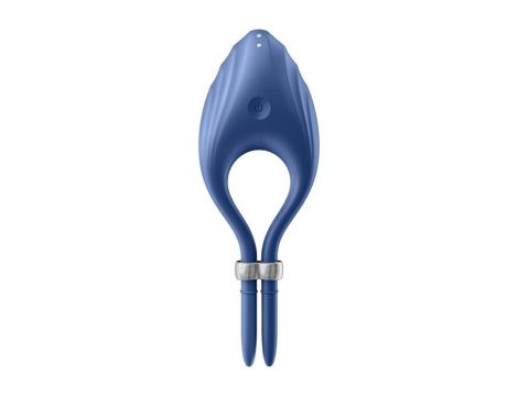 Pierścień erekcyjny regulowany wibrujący Satisfyer Duelist niebieski USB - 5