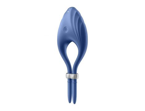 Pierścień erekcyjny regulowany wibrujący Satisfyer Duelist niebieski USB - 6
