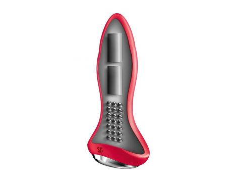 Korek analny wibrujący z rotacją Satisfyer Rotator Plug 1 czerwony 10 cm - 7