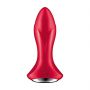 Korek analny wibrujący z rotacją Satisfyer Rotator Plug 1 czerwony 10 cm - 4