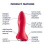 Korek analny wibrujący z rotacją Satisfyer Rotator Plug 1 czerwony 10 cm - 7